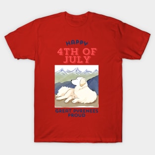 Great Pyrenees 4th of July T-Shirt